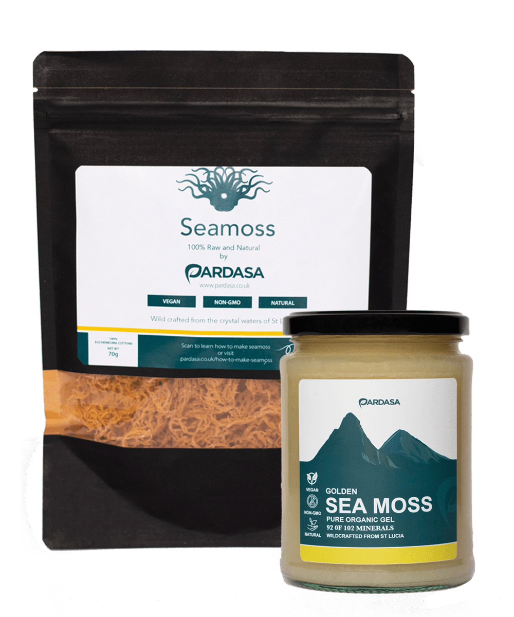 70g Raw Golden Sea Moss & 500ml Gel Bundle